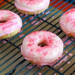 Strawberry Frosted Donuts