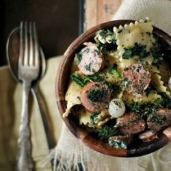 Cheese Ravioli with Spinach