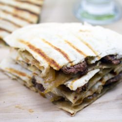 Flank Steak Gorgonzola Quesadillas