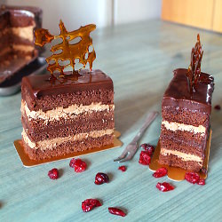 Hazelnut Opera Cake