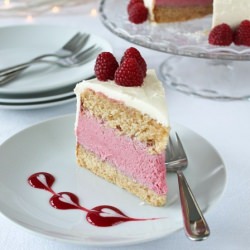 Raspberry White Choco Mousse Cake