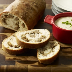 Savory Sausage Bread & Mustard Dip