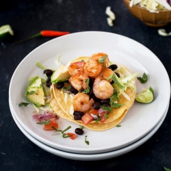 Barbecue Shrimp Tostada