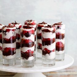 Brownie and Raspberry Trifle