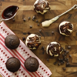 Chocolate Amaretto Cupcakes