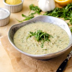 Artichoke Arugula Soup