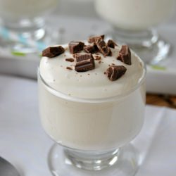 Vanilla Pudding with Iced Coffee