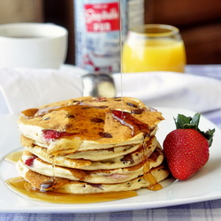 Strawberry Chocolate Pancakes