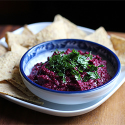 DIY Black Tahini and Beet Hummus