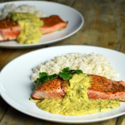 Mango-Passion Fruit Salmon