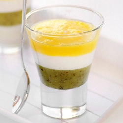 Cups of Mango, Kiwi and Yogurt