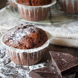 Chocolate & Plain Yoghurt Muffins