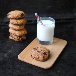 Cookies with nuts and chocolate