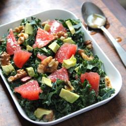 Grapefruit Avocado Kale Salad