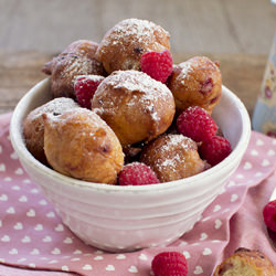 Raspberry Ricotta Doughnuts