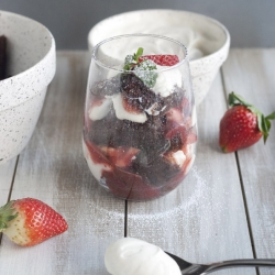 Chocolate Cake Strawberry Trifle