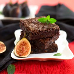 Fudgy Fig-Mint Brownies