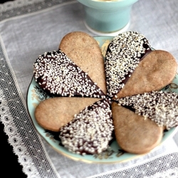 Buckwheat Shortbread Hearts