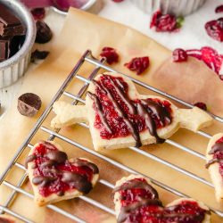 Cranberry Choco Shortbread Cookies