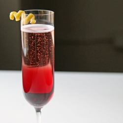 Pomegranate Champagne Cocktail