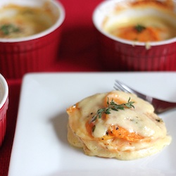 Individual Scalloped Sweet Potatoes