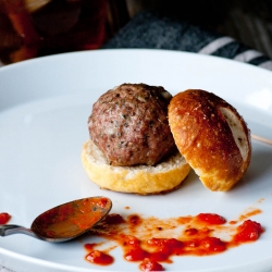 Stuffed Meatball Slider