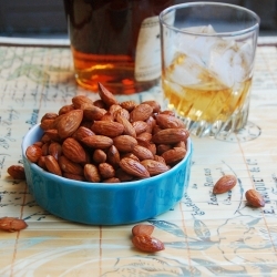 Smoked Spicy Bourbon-Maple Almonds