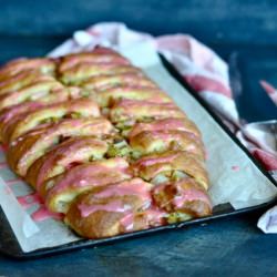 Rhubarb & Pear Yeast Cake