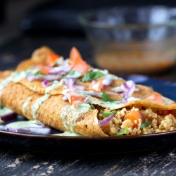 Sweet Potato Crepes w/ Millet