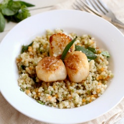 Couscous with Seared Scallops