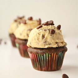 Cookie Dough Frosted Cupcakes