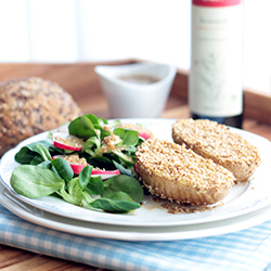 Sesame Potatoes with Lamb’s Lettuce