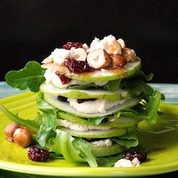 Raw “Goat Cheese” Stacked Salad