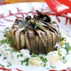 Radicchio and Potato Timballo