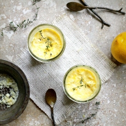 Lemon Thyme Pots de Creme