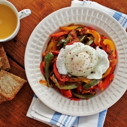 Poached Eggs Piperade