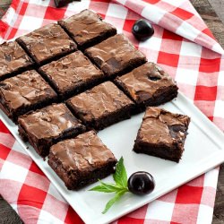 Roasted Cherry Brownies