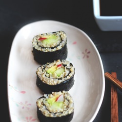 Vegan Sushi with Quinoa and Avocado