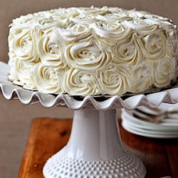 Red Velvet Cinnamon Layer Rose Cake