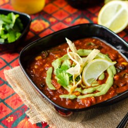 Enchilada Soup with Tomatillo Sauce