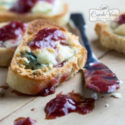 Blue Cheese, Grape Catsup Appetizer