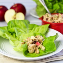 Chicken Apple Bulgur Lettuce Wraps