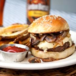 Mushroom, Onion, & Swiss Burger