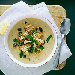 Roasted Cauliflower + Onion Soup