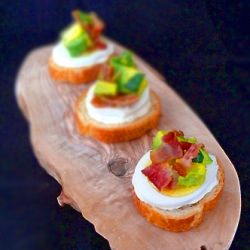 Bacon and Egg Crostini