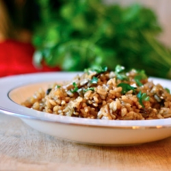 Wild Mushroom Brown Rice Risotto