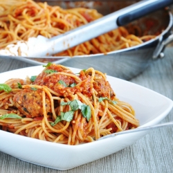 Spaghetti with Quinoa Meatballs