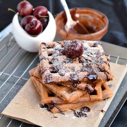 Coconut Sourdough Waffles