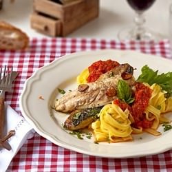 Fettuccine with Fish Fillets