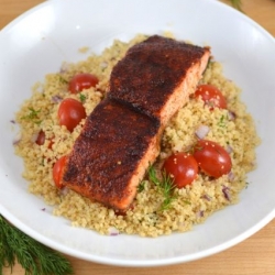 Maple Glazed Salmon w/Couscous